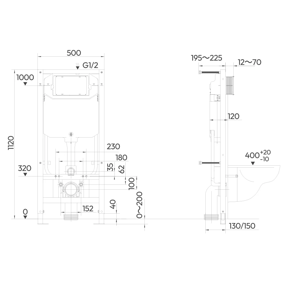Stelaż, autospłukiwanie i montaż